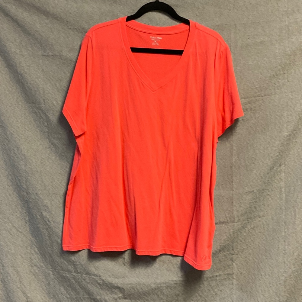 Calvin Klein Performance Vivid Coral Short Sleeve Tee